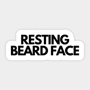 Resting Beard Face Sticker